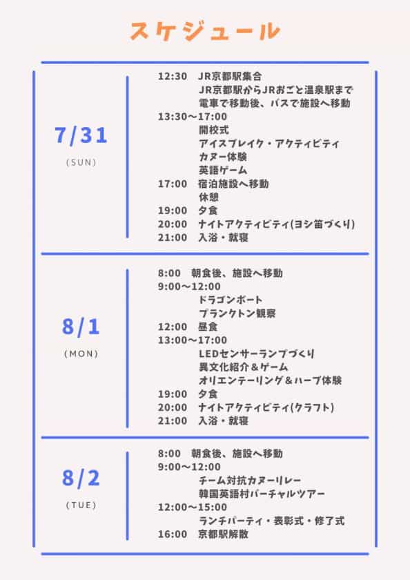 2022夏休み英語キャンプ